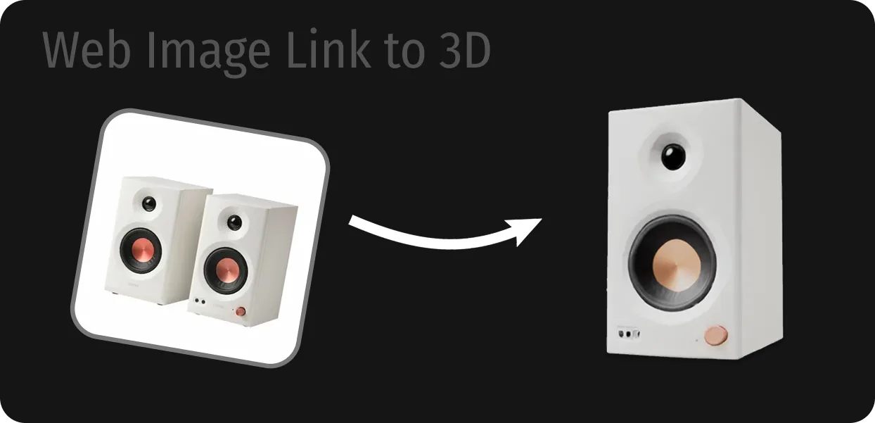 A product photo of a speaker converted into a 3D Gaussian splat